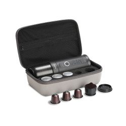 Outin Zestaw Nano (Space grey) - ekspres podróżny + etui ochronne